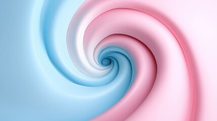 Abstract swirl design in pastel blue and pink tones, creating a soft, calming visual effect with fluid motion and gradient colors.