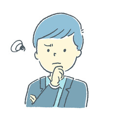 困っているビジネスマンの素材イラスト