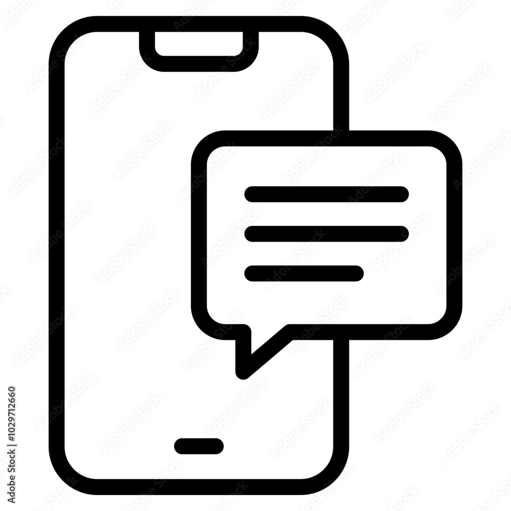 Sticker phone message icon