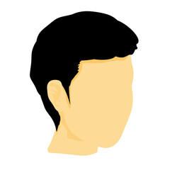 silhouette illustration of a man's head