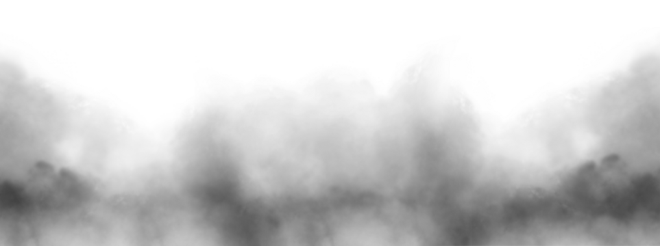 Smoke Texture overlays on transparent background. Misty effect, text or space, Design element,  Abstract black gray texture. Png image.