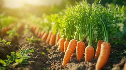 Fresh Carrots in the Garden