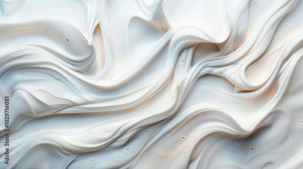 Poster smooth, flowing white texture with soft curves and a creamy appearance, giving a calming and minimal