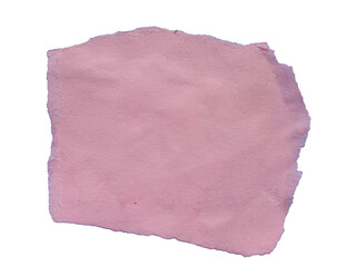 Piece of torn pink color paper, transparent, PNG