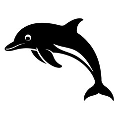 dolphin isolated  vector art silhouette