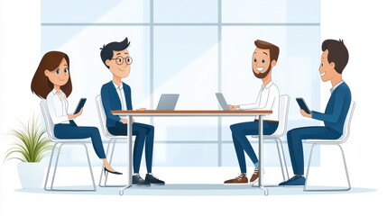 Innovative Conference Room with Engaged Participants