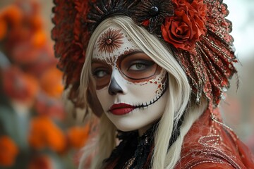 a person with a face paint

