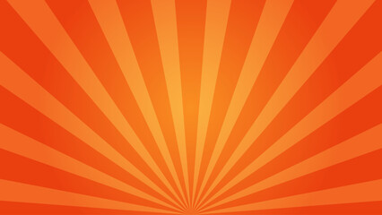 Sun rays orange and yellow background. Spiral Orange and yellow illustration background