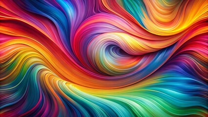 Obraz premium A mesmerizing abstract composition of swirling, vibrant color bands, creating a hypnotic visual dance.