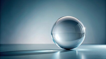 Empty glass sphere on a background, glass, sphere,clean, empty, isolated, clear, reflection, round, shiny, ball, smooth