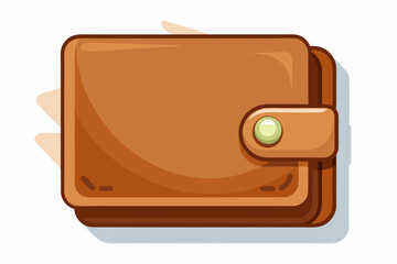 Leather wallet vector art and illustration