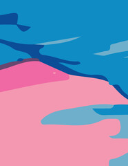 abstract background with untidy waves Illustration