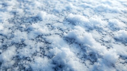 A Close-Up View of Freshly Fallen Snow on a Dark Surface, Creating a Textured and Dreamy Landscape