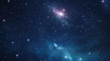 Obraz premium Serene View of Glowing Stars in Clear Night Sky