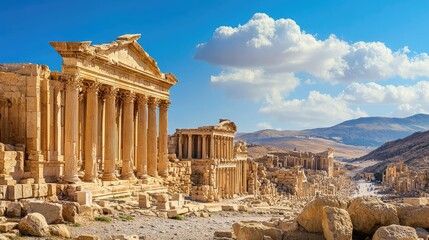 Serene View of Ancient Ruins in Arab City