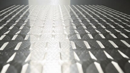 Naklejka premium generative ai, Diamond Plate Metal Surface with Symmetrical Raised Patterns