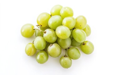 green grapes isolated on white