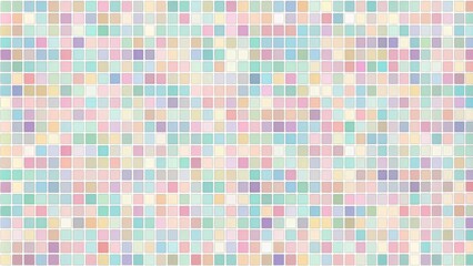 Abstract square pixel mosaic seamless pattern in pastel colors, geometric, colorful, background, 8 bit, digital, design