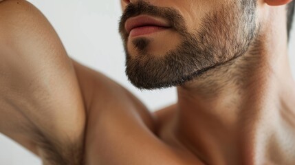 Fototapeta premium Close-up Portrait of a Man with a Beard