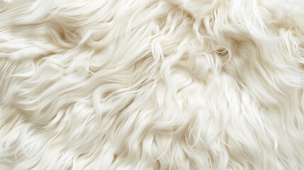 Soft Fluffy White Faux Fur Texture Background