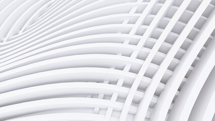 Fototapeta premium Abstract Curved Shapes. White Circular Background.