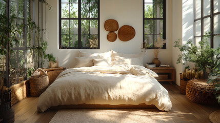 Cozy Bedroom Bathed in Natural Light