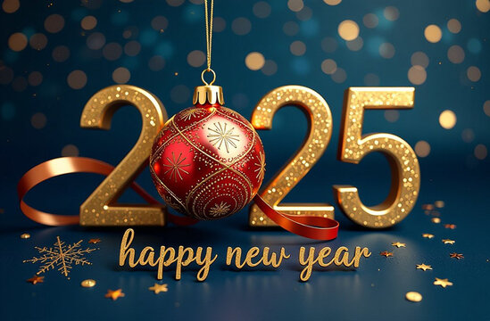 Celebrate the arrival of 2025 with festive decorations and cheerful New Year vibes