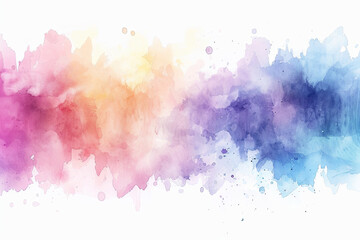 abstract colourful watercolor on white background with paper watercolor texture