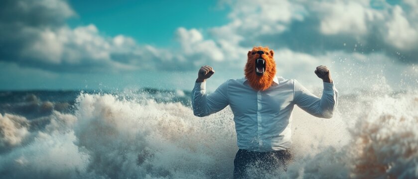 Roaring power in the waves.