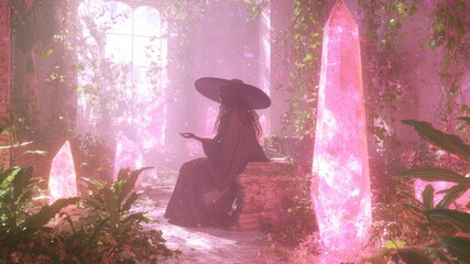 Urban Witchcraft: Modern Sorcery in Stylish Loft Setting | 3D Render Illustration