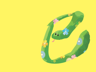 巳年シンプルな年賀状