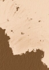 Abstract brown milk tea and latte coffee color brush stroke painting on paper background for decoration on Chocolate sweet, coffee, rustic and crafted concept.