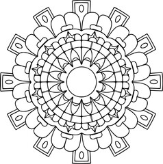 simple mandala design for mehendi design, background for meditation poster