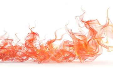 Fire flames isolated on white background