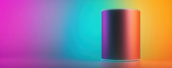 Product with holographic projections, featuring light patterns or text elements that hover around or reflect off the product, 3D illustration