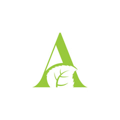 Letter A Initial eco logo design