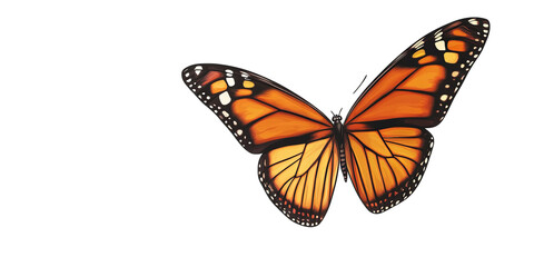 Fototapeta premium 3D animated butterfly isolated transparent png