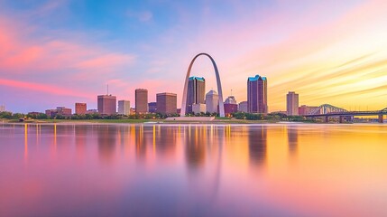 Fototapeta premium St. Louis Skyline at Sunset
