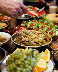 catering food buffet