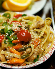 pasta with sauce
