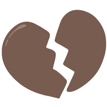 recommend clip art: brown broken heart icon