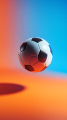 Naklejka premium Racing soccer in motion