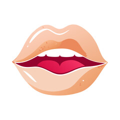 Obraz premium Lips Watercolor Painting