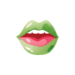 Obraz premium Lips Watercolor Painting