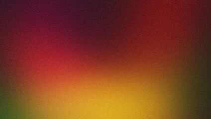 Grainy gradient background with color flow, yellow red abstract noisy texture backdrop design with vibrant glowing bright shine colors, copy space