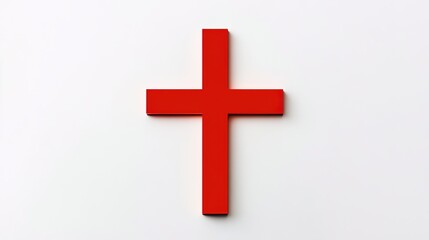 Obraz premium Minimalistic cross icon representing an incorrect answer, set against a clean white background. The bold, simple design emphasizes clarity and precision, ideal for use in digital interfaces, quizzes, 