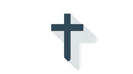 Obraz premium Minimalistic cross icon representing an incorrect answer, set against a clean white background. The bold, simple design emphasizes clarity and precision, ideal for use in digital interfaces, quizzes, 