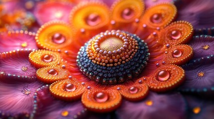 Obraz premium Abstract Flower with Vivid Colors