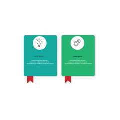 Vector Infographic label design template with icons and 2 options or steps. Can be used for