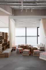A simple and creative office interior design